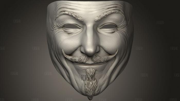 Vendetta Mask 3d stl модель для ЧПУ